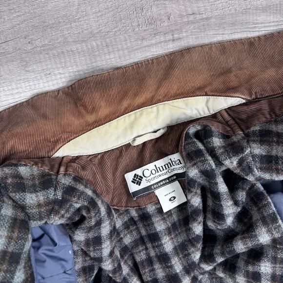 Columbia Barn Chore Jacket Coat Corduroy Collar Workwear Medium Pockets Tan - Picture 5 of 12